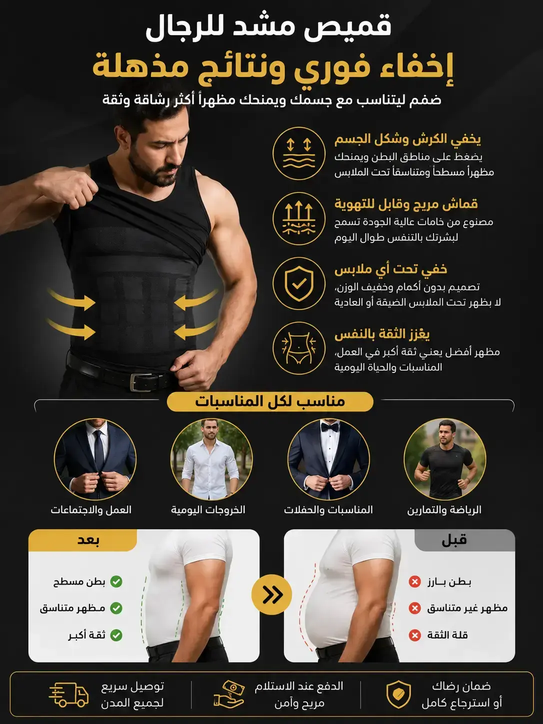 debardeur comprition الشد الخفية للرجال — 2